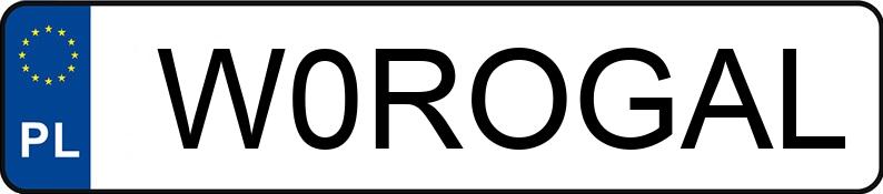 Numer rejestracyjny W0ROGAL posiada CHEVROLET CAMARO