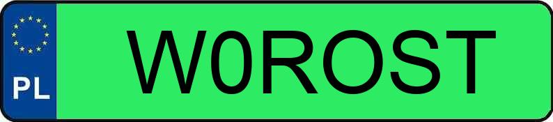 Numer rejestracyjny W0ROST posiada NISSAN TOWNSTAR