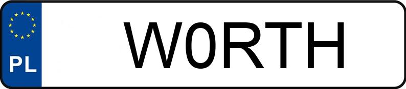 Numer rejestracyjny W0RTH posiada BMW 540I Numer rejestracyjny W0RTH posiada BMW 540I