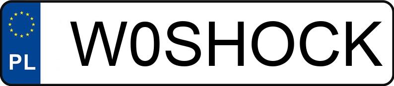 Numer rejestracyjny W0SHOCK posiada CHEVROLET Volt MR`15 E5 Numer rejestracyjny W0SHOCK posiada CHEVROLET Volt MR`15 E5