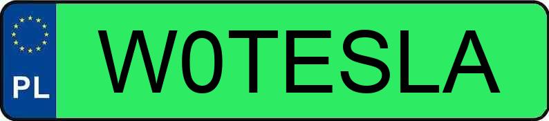 Numer rejestracyjny W0TESLA posiada TESLA Model S MR`12 Sport 85kWh Numer rejestracyjny W0TESLA posiada TESLA Model S MR`12 Sport 85kWh