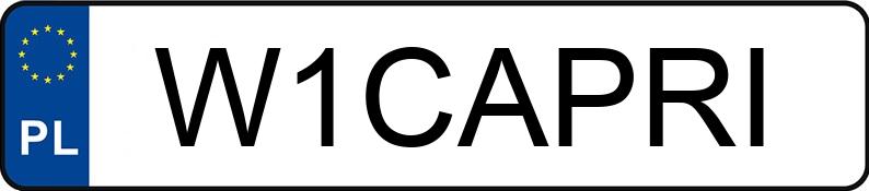 Numer rejestracyjny W1CAPRI posiada FORD CAPRI