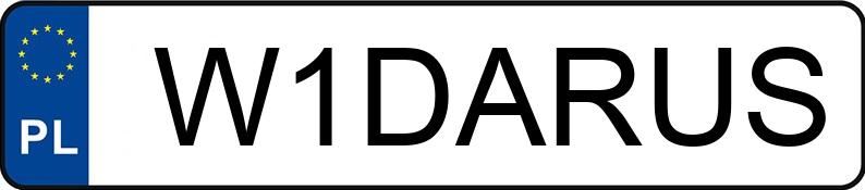 Numer rejestracyjny W1DARUS posiada MAZDA 6