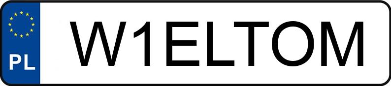 Numer rejestracyjny W1ELTOM posiada SUZUKI JIMNY