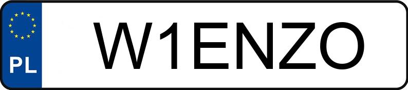 Numer rejestracyjny W1ENZO posiada FORD MUSTANG