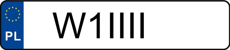 Numer rejestracyjny W1IIII posiada MERCEDES-BENZ CL 500