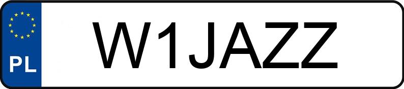 Numer rejestracyjny W1JAZZ posiada HONDA JAZZ