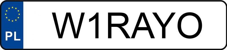 Numer rejestracyjny W1RAYO posiada FORD CAPRI A