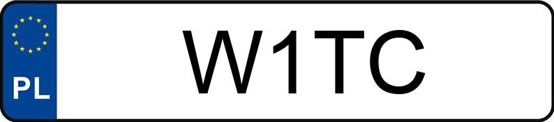 Numer rejestracyjny W1TC posiada DELOREAN DMC 12 Numer rejestracyjny W1TC posiada DELOREAN DMC 12