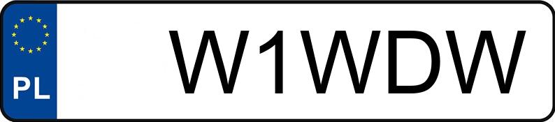 Numer rejestracyjny W1WDW posiada BMW 320