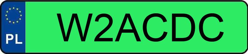 Numer rejestracyjny W2ACDC posiada PORSCHE TAYCAN 4S