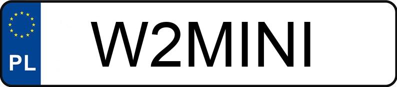 Numer rejestracyjny W2MINI posiada MINI ONE Numer rejestracyjny W2MINI posiada MINI ONE