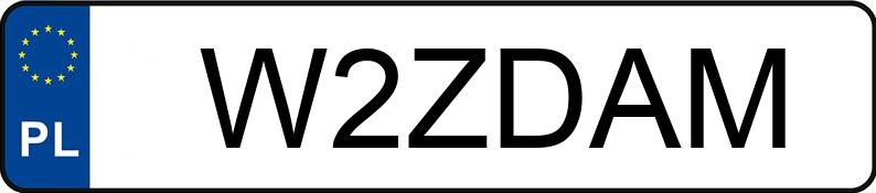 Numer rejestracyjny W2ZDAM posiada FIAT 500 FA1