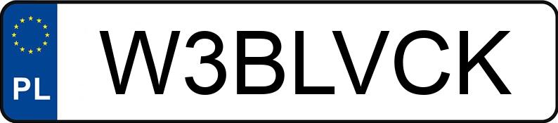 Numer rejestracyjny W3BLVCK posiada JEEP Grand Cherokee IV MR`14 E6 SRT8