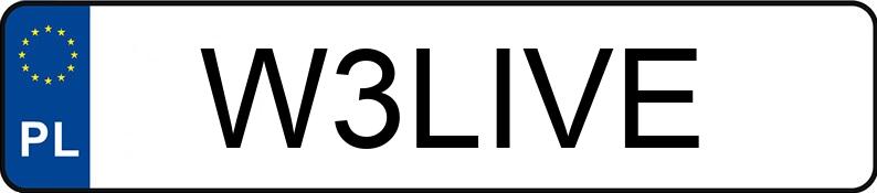Numer rejestracyjny W3LIVE posiada FORD Mustang 5.0 MR`15 E6 GT