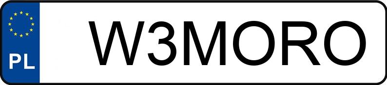 Numer rejestracyjny W3MORO posiada LEXUS LS500H