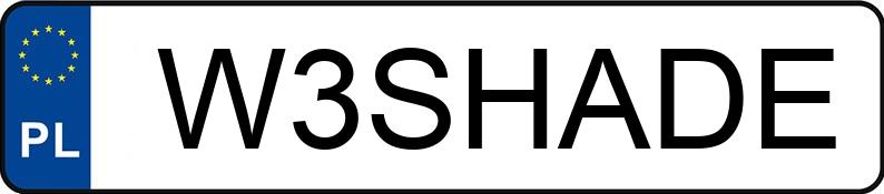 Numer rejestracyjny W3SHADE posiada FIAT PANDA 4X4