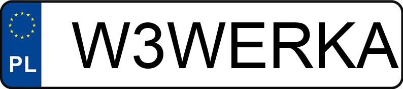 Numer rejestracyjny W3WERKA posiada VOLKSWAGEN TOUAREG