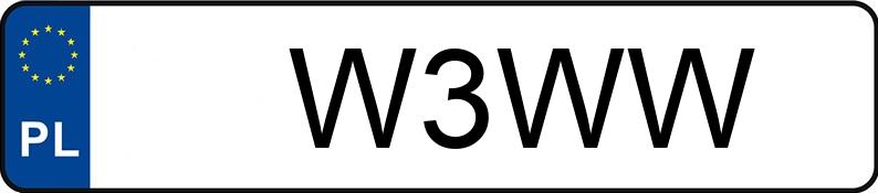 Numer rejestracyjny W3WW posiada CHRYSLER 200 S