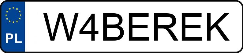 Numer rejestracyjny W4BEREK posiada MERCEDES-BENZ GLE 300 D 4MATIC