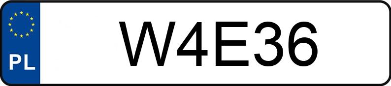 Numer rejestracyjny W4E36 posiada BMW 320I Numer rejestracyjny W4E36 posiada BMW 320I