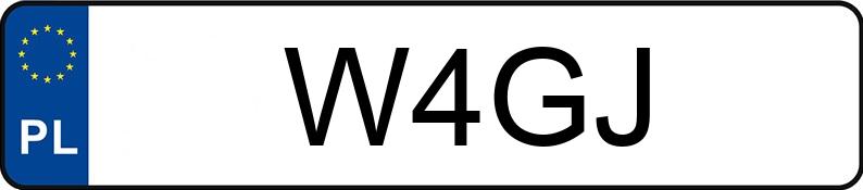 Numer rejestracyjny W4GJ posiada MERCEDES-BENZ SL 500