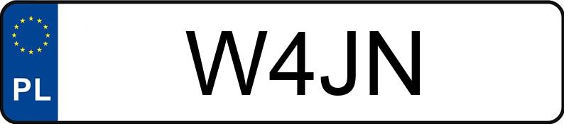 Numer rejestracyjny W4JN posiada DODGE CHALLENGER