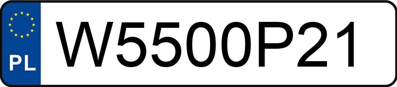 Numer rejestracyjny W5500P21 posiada MAN TGX 18.520 4x2 LL SA