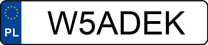 Numer rejestracyjny W5ADEK posiada LIEBHERR LTM 1040-2.1