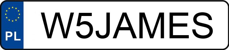 Numer rejestracyjny W5JAMES posiada TOYOTA PRIUS Numer rejestracyjny W5JAMES posiada TOYOTA PRIUS