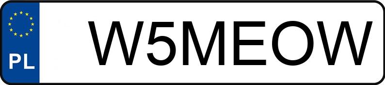 Numer rejestracyjny W5MEOW posiada BMW 318i Touring MR`16 E6 F31 318i Touring MR`16 E6 F31