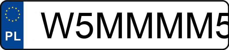 Numer rejestracyjny W5MMMM5 posiada BMW 520 Diesel MR`16 E6 G30 520 Diesel MR`16 E6 G30