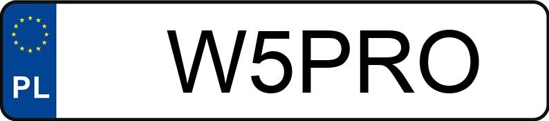 Numer rejestracyjny W5PRO posiada MERCEDES-BENZ S 500 MR`05 E4 221 4Matic