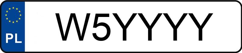 Numer rejestracyjny W5YYYY posiada AUDI AUDI SQ5 SB