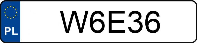 Numer rejestracyjny W6E36 posiada BMW 318 Numer rejestracyjny W6E36 posiada BMW 318