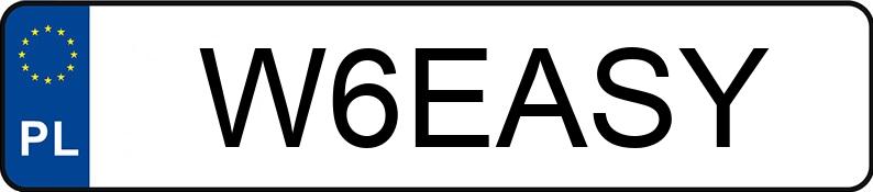 Numer rejestracyjny W6EASY posiada AUDI A7 SPORTBACK Numer rejestracyjny W6EASY posiada AUDI A7 SPORTBACK