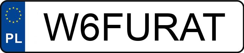Numer rejestracyjny W6FURAT posiada MITSUBISHI PAJERO