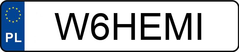 Numer rejestracyjny W6HEMI posiada DODGE DURANGO Numer rejestracyjny W6HEMI posiada DODGE DURANGO