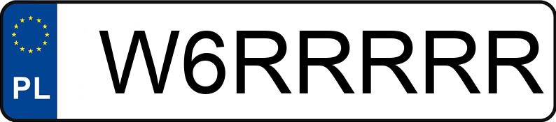 Numer rejestracyjny W6RRRRR posiada VOLKSWAGEN GOLF Numer rejestracyjny W6RRRRR posiada VOLKSWAGEN GOLF