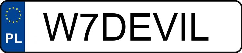 Numer rejestracyjny W7DEVIL posiada MAZDA MX-5 1.6 Kat. MX-5 1.6 Kat.