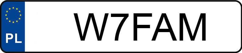 Numer rejestracyjny W7FAM posiada MERCEDES-BENZ CLS 350 MR`11 E5 218 CLS 350 MR`11 E5 218