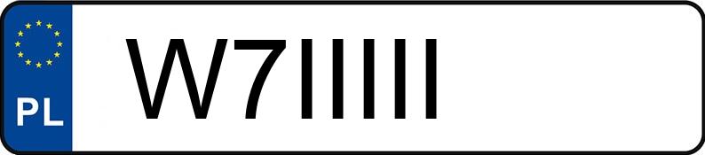 Numer rejestracyjny W7IIIII posiada MERCEDES-BENZ ML 350