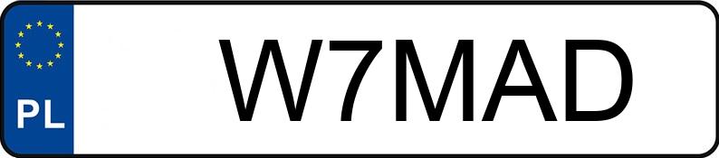 Numer rejestracyjny W7MAD posiada MERCEDES-BENZ AMG GLC 43 4MATIC