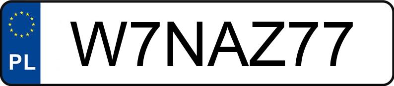 Numer rejestracyjny W7NAZ77 posiada AUDI RS 7 SPORTBACK Numer rejestracyjny W7NAZ77 posiada AUDI RS 7 SPORTBACK