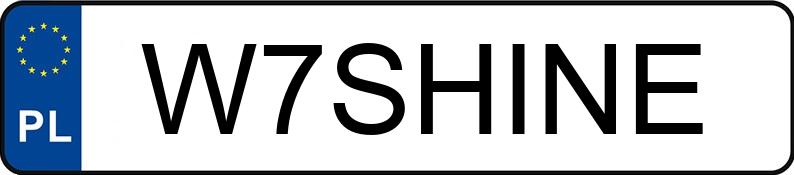 Numer rejestracyjny W7SHINE posiada LEXUS IS 200t MR`13 E6 F Impression