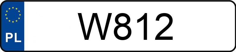 Numer rejestracyjny W812 posiada VOLKSWAGEN KDF