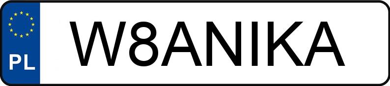 Numer rejestracyjny W8ANIKA posiada MERCEDES-BENZ CLA 250 MR`16 E6 117 AMG Numer rejestracyjny W8ANIKA posiada MERCEDES-BENZ CLA 250 MR`16 E6 117 AMG