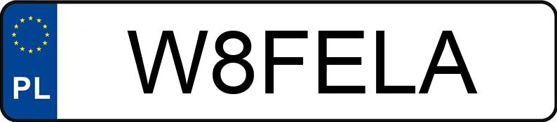 Numer rejestracyjny W8FELA posiada TOYOTA Yaris Cross 1.5 Hybrid Dynamic Force MR`21 E6AP Style 130 FWD e-CVT