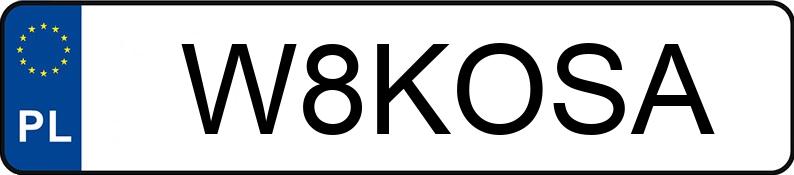 Numer rejestracyjny W8KOSA posiada SEAT Leon 2.0 TDI MR`10 E4 1P FR DSG