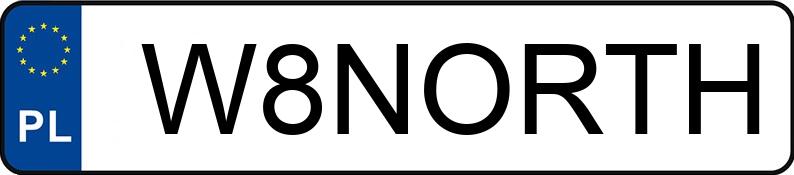 Numer rejestracyjny W8NORTH posiada BMW M550I